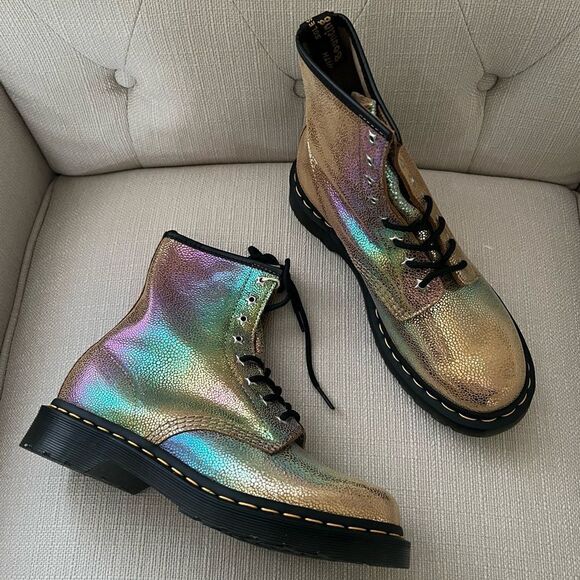 Dr Martens 1460 8 Eye Boot Sand Rainbow Ray EU 38 US 7 - Picture 1 of 7